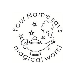 Personalized Teacher Stamps, custom teacher pre-inked Stamp, magical work stamps,  teacher gift, custom teacher stamps