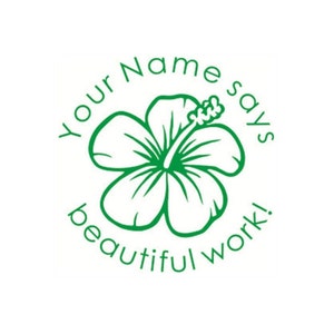 Francobolli personalizzati per insegnanti, francobolli autoinchiostranti per insegnanti personalizzati, bellissimi francobolli, francobolli di ibisco tropicale, regalo per insegnanti, francobolli floreali