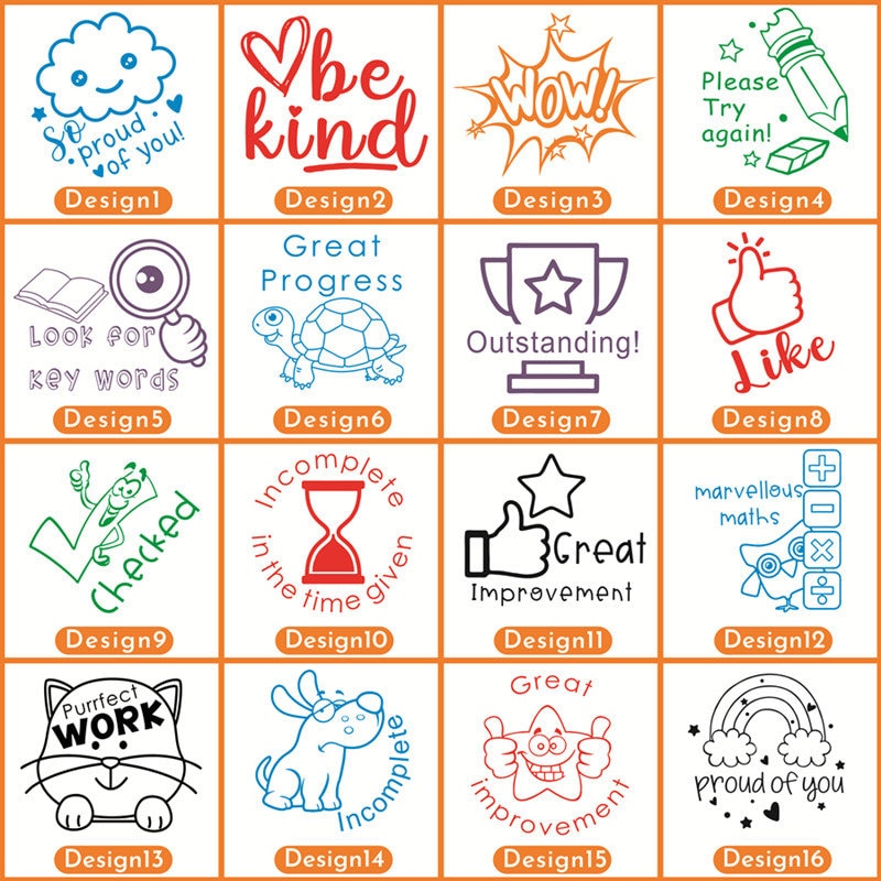 Personalized Teacher Stamps Custom Teacher Preinked Stamp Etsy