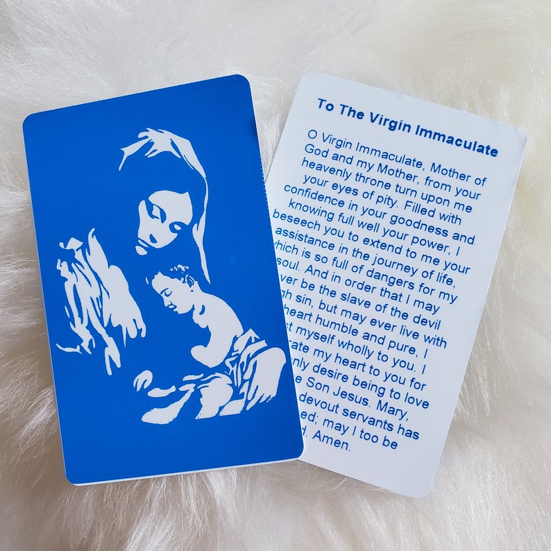 To The Virgin Immaculate Catholic Prayer Cards 10 pcs image 0