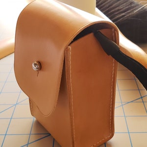 Hand Stitched Veg Tan Leather Camera Case Fits Canon PowerShot G7X Mark II *Small*