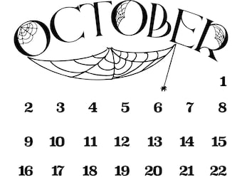 Halloween Countdown - Advent - Spooky Art - Printable - SVG