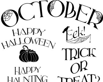 Halloween SVGs - Spooky Art - Printable - Bullet Journal