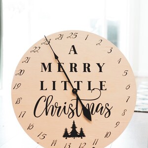 Digital Download 25 Day Advent Clock Samantha Font image 2