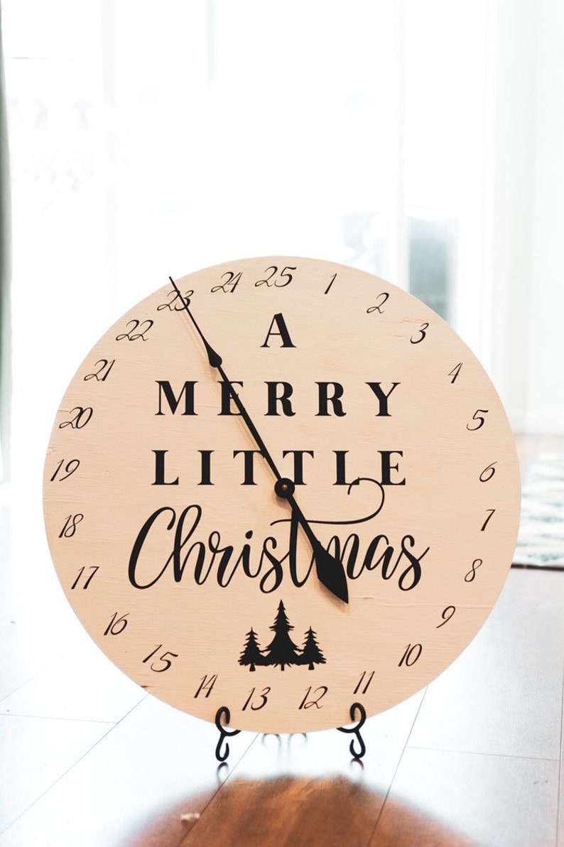 Digital Download 25 Day Advent Clock Samantha Font image 2