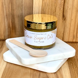 Turmeric Sugar Scrub, Brightening Face Scrub for Glowing Skin, Organic Exfoliating Scrub, Natural Beauty Products