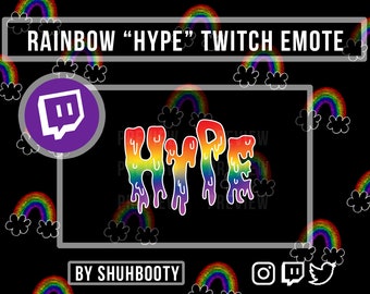 Rainbow Slime Hype Twitch Emote