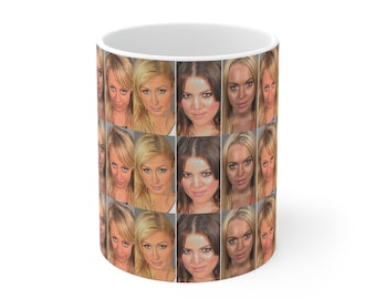 Celebrity Mugshot Coffee Mug, Khloe, Lindsay, Paris, Gag Gift