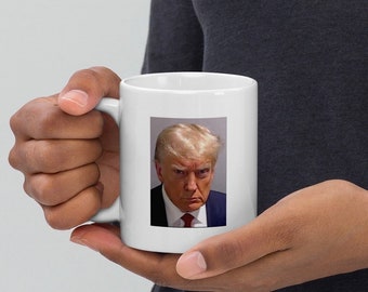 Trump Mugshot Coffee Mug, MAGA 2024