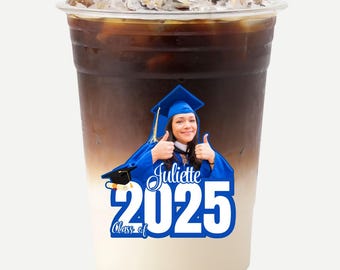 Custom graduation picture cups, Custom Face class of 2026 plastic Party Cups, Personalized graduation Cups, Graduation Party, Disposable Cup