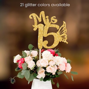 Mis Quince Años Centerpiece, Mis Quince Picks, Quinceañera Decor, Personalized Mis Quince Centerpiece, Fifteen centerpiece sticks, Butterfly