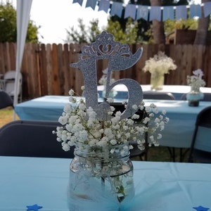 Quinceañera Decoration, Quince Picks, 15th Birthday Decor, Mis Quince Centerpiece, Fifteen centerpiece sticks