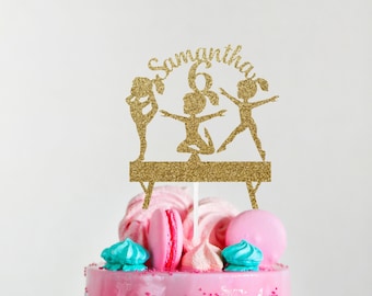 Set De 12 Toppers De Pastel De Gimnasia Artística Con Diseño De Bailarina, De 16x14 Cm, Para Cumpleaños Y Fiestas, Material Apto Para Alimentos