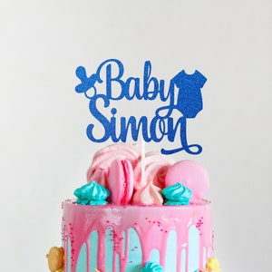 Baby Cake Topper, Personalized Baby Cake Topper, oh Baby Shower, Customized cake topper, Baby Shower Cake Topper
