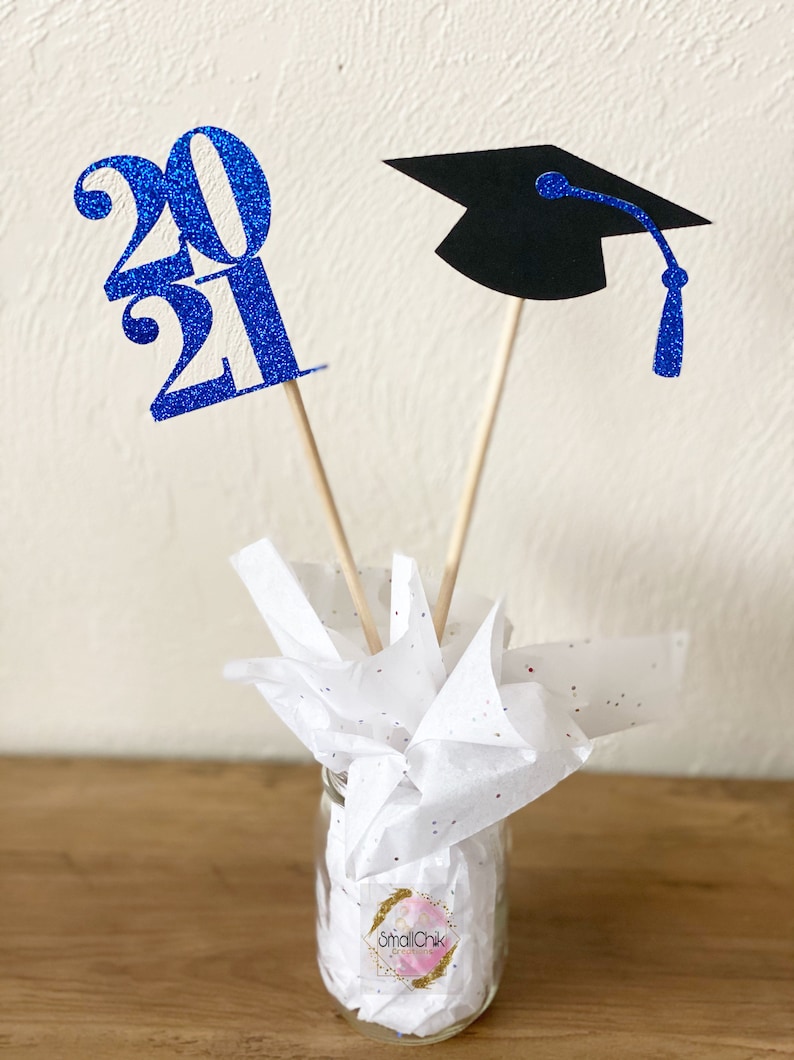 Graduation Centerpiece Pick Graduation Party Decoration Etsy