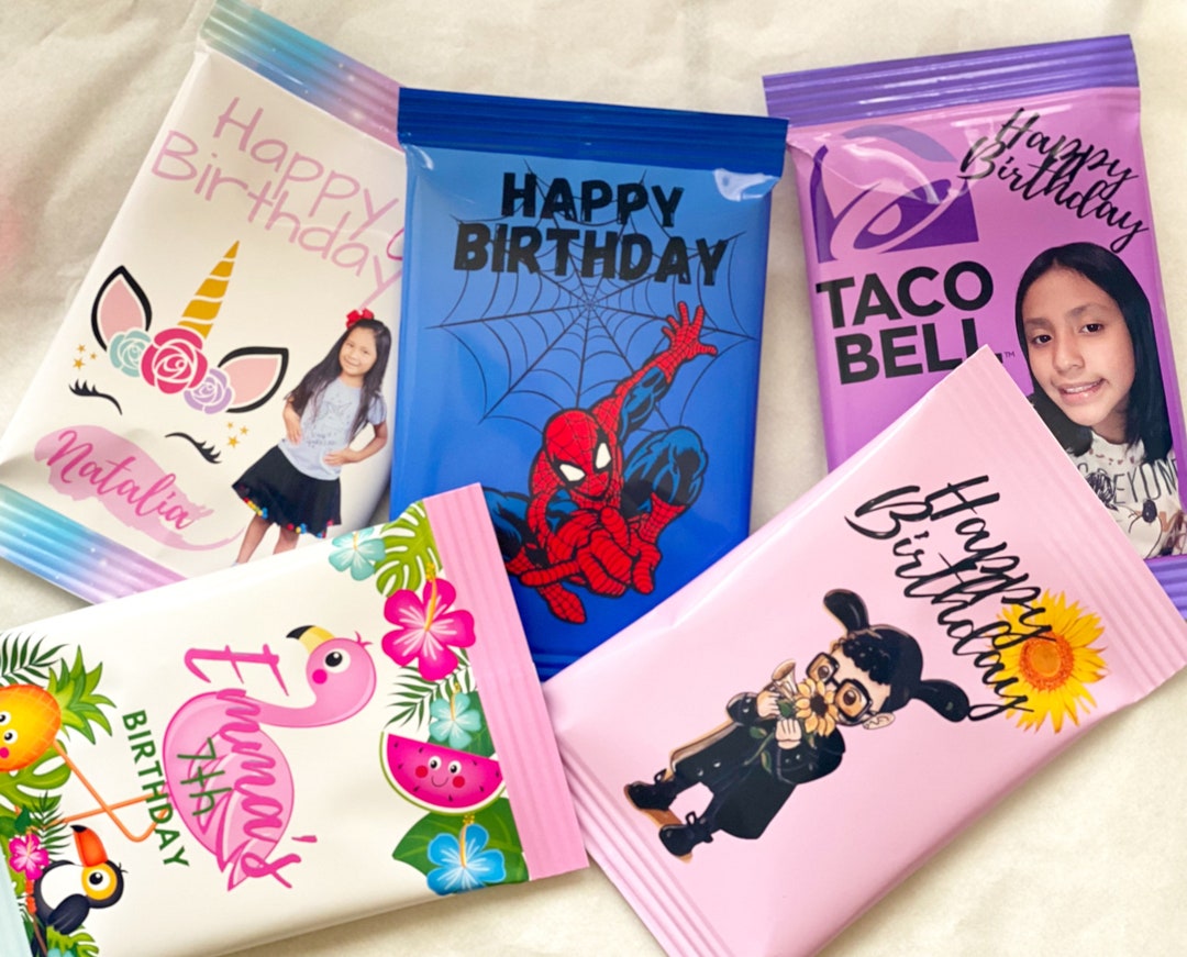 Personalized Chip Bags Chip Bag Favors Party Favors Custom Etsy