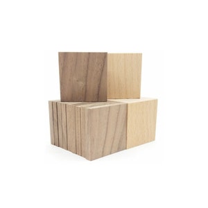 10 quadrati di legno per artigianato, quadrati di legno vuoti, piastrelle di legno di forma quadrata, pezzi di gioco in legno, artigianato in legno quadrato, forniture di cruft in legno