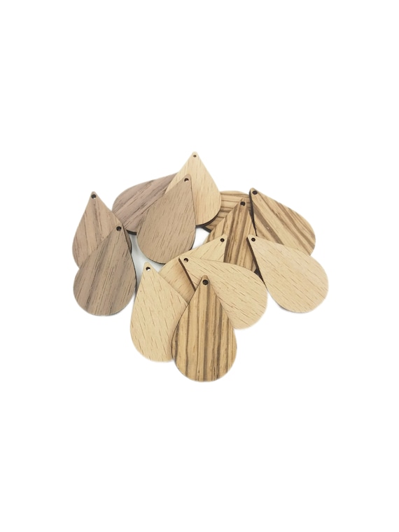 Teardrop Earring, Wood Teardrop Earring Blank for Jewellery Making, Laser Cut Earring, Unfinished Wood Dangle Earrings, Jewelry Shape Making