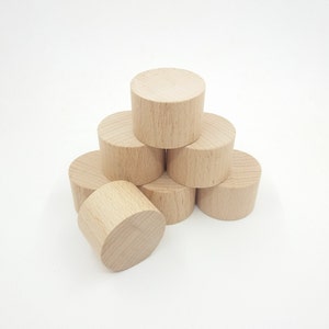 2 Wood Round Circles 1.75'' Cutout, Unfinished Wooden Craft Discs Circles, Craft Wood Solid Circle, Craft Supply for School Project