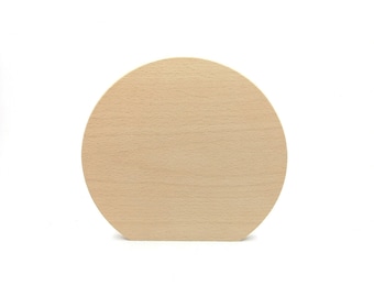 Runda träämnen med 19,5 cm diameter, träcirkel för trähantverk, utskuren form av obehandlad träcirkel, gör-det-själv-pysselämne i trä, rund cirkel