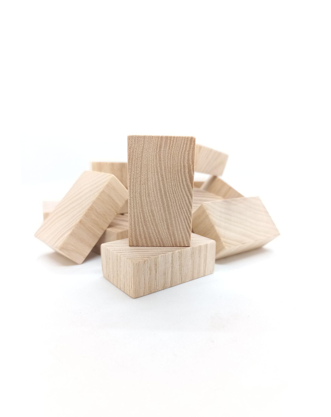 Madera Rectangular 5 rectángulos de madera para manualidades, piezas rectangulares de ...