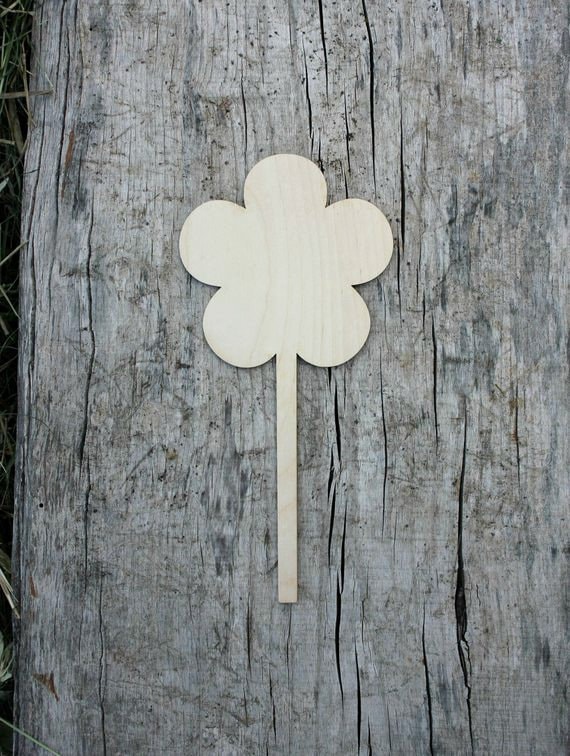 Laser cut flower shape, wooden flower plywood flowers, wood flower shape, unfinished wood cutout shapes, decorative flower laser cut wo