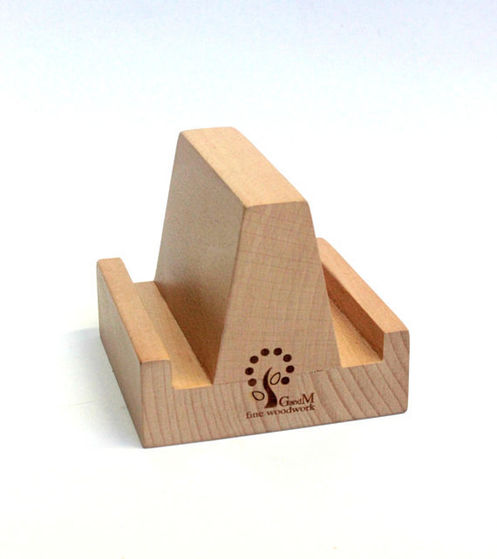 Business Card Holder Cell Phone Holder Card Stand Wood Etsy
