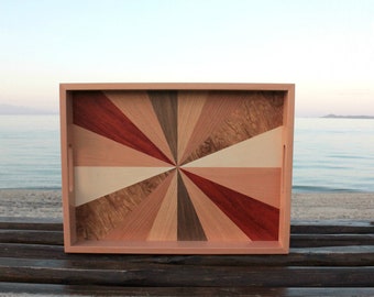 Holztablett, Serviertablett, Serviertablett aus Holz, Dekoratives Serviertablett, Einweihungsgeschenk, Hochzeitsgeschenk, Hochzeitsgeschenk, Jubiläumsgeschenk