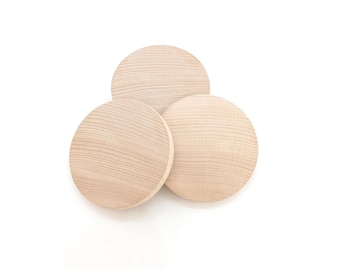2 ofärdiga träcirklar 8 cm form, naturliga träcirklar, runda träcirklar, träprojekt utklippta hantverksmaterial, gör-det-själv-pysselämne