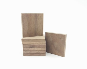 10 cuadrados de madera para manualidades de 3,8 cm (1,5 pulgadas), suministros para manualidades con cuadrados de madera, piezas de juego de fichas de madera, bases cuadradas de madera en blanco, sin acabado para pintar.