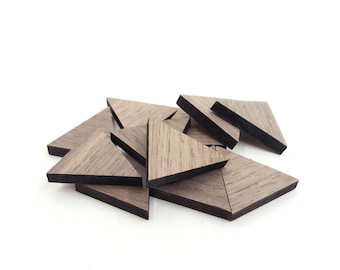 10 Triangle Natural Wood Cutout, Stud Wooden Triangle, Craft Wood Triangle Shape, Unfinished Wooden Triangles, Geometric Shape Game Pieces