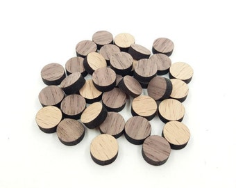 10 Wooden Small Circles 1 cm, Natural Wood Discs Unfinished Round No Hole, Blank Craft Circles for Wood Craft and Jewelry Making, Flat Round