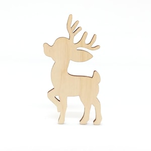 10 Renne, Forma di Renna in Legno, Renna in Legno Non Finita per Fai da Te, Animale in Legno Non Finito, Bambini che Dipingono Cervi, Artigianato in Legno