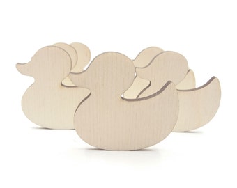 10 Wood Duck Shape, Wooden Ducks Cutout Bird Shape, Wood Bird Cutout Farm Animal, Kids Duck Figurine, Unfinished Blank Wooden Craft Cutouts