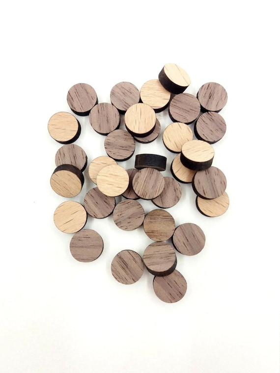 10 Wooden Small Circles 1 Cm Natural Wood Discs Unfinished Round
