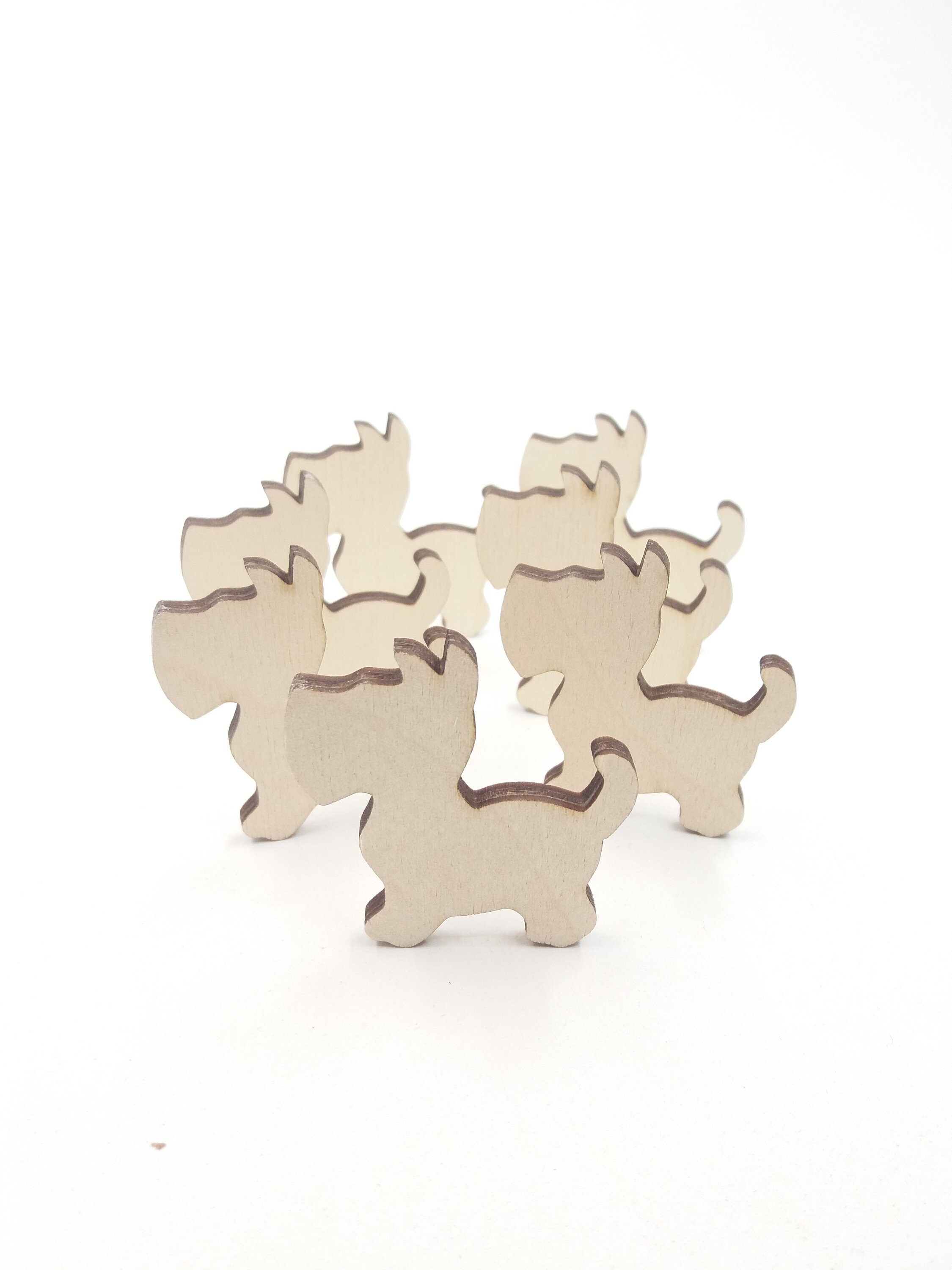 10 Dog Wood Animal Shapes Dog for Crafts Wood Cut Shapes Etsy
