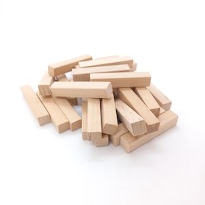 10 Holzmassive Rechtecke für das Basteln, Holzrechteckform, Holzblöcke für das Holzhandwerk, Holzrechteck, Holzbedarf