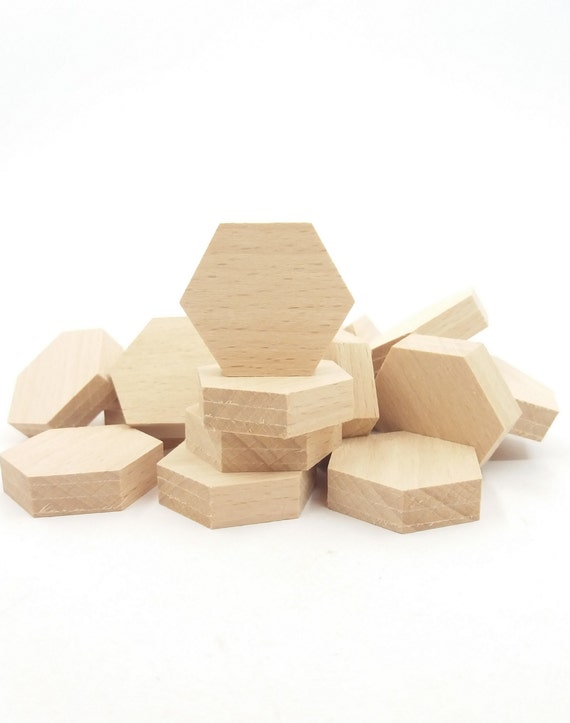 Bulk Set of Hexagons | Lot of Hexagons | Wooden Craft Hexagons | Blank  Hexagons | Wood Blanks | Craft Blanks | Kids Art | School Projects | DIY