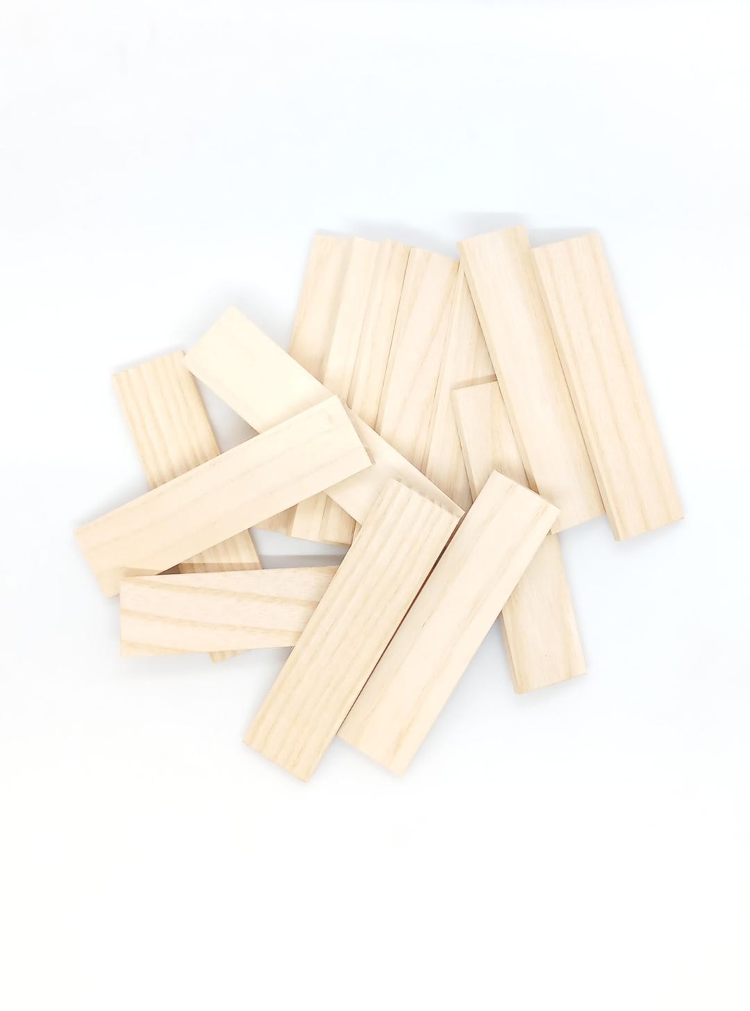 Set of 10 Wood Rectangles for Wood Crafts, Unfinished Wooden Rectangles ...