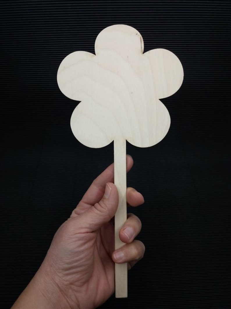 Laser cut flower shape, wooden flower plywood flowers, wood flower shape, unfinished wood cutout shapes, decorative flower laser cut wo image 4