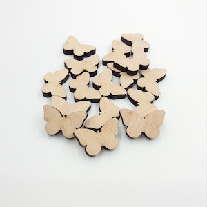 10 Wooden butterfly cutouts craft shapes, natural unpainted unfinished wood ready to decorate, make your own DIY, wood butterfly for crafts
