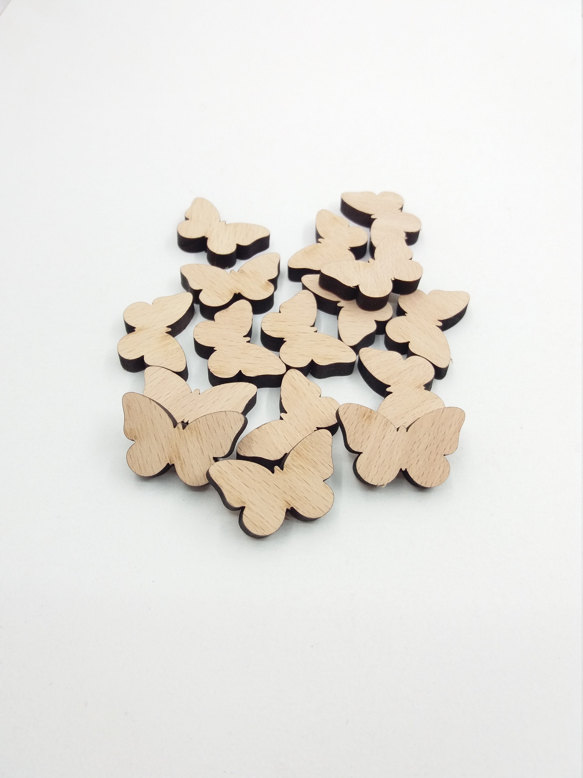 48 Pezzi Animali In Legno Da Dipingere Con Corde - Farfalle, Libellule, Lumache E Fiori - Fai Da Te Bambini - 5
