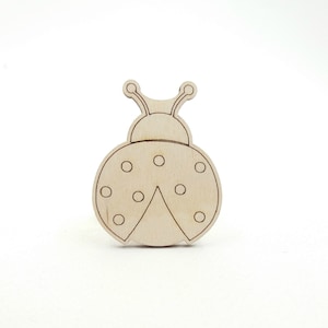 2 Ladybug, Wood Ladybug Shape For Crafts And Decoration, Wooden Ladybug Cutout Shape, Wood Insects Shape, Wood Bug Cutout Party Decor