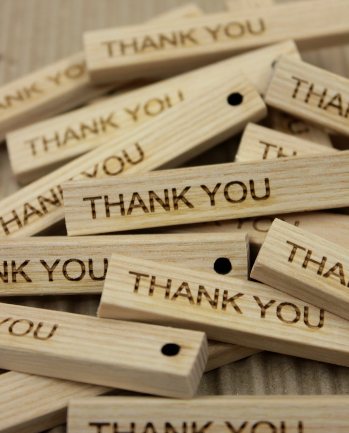 10 Wood Thank You Wedding Wood Guest Thank You Wooden Thank Etsy