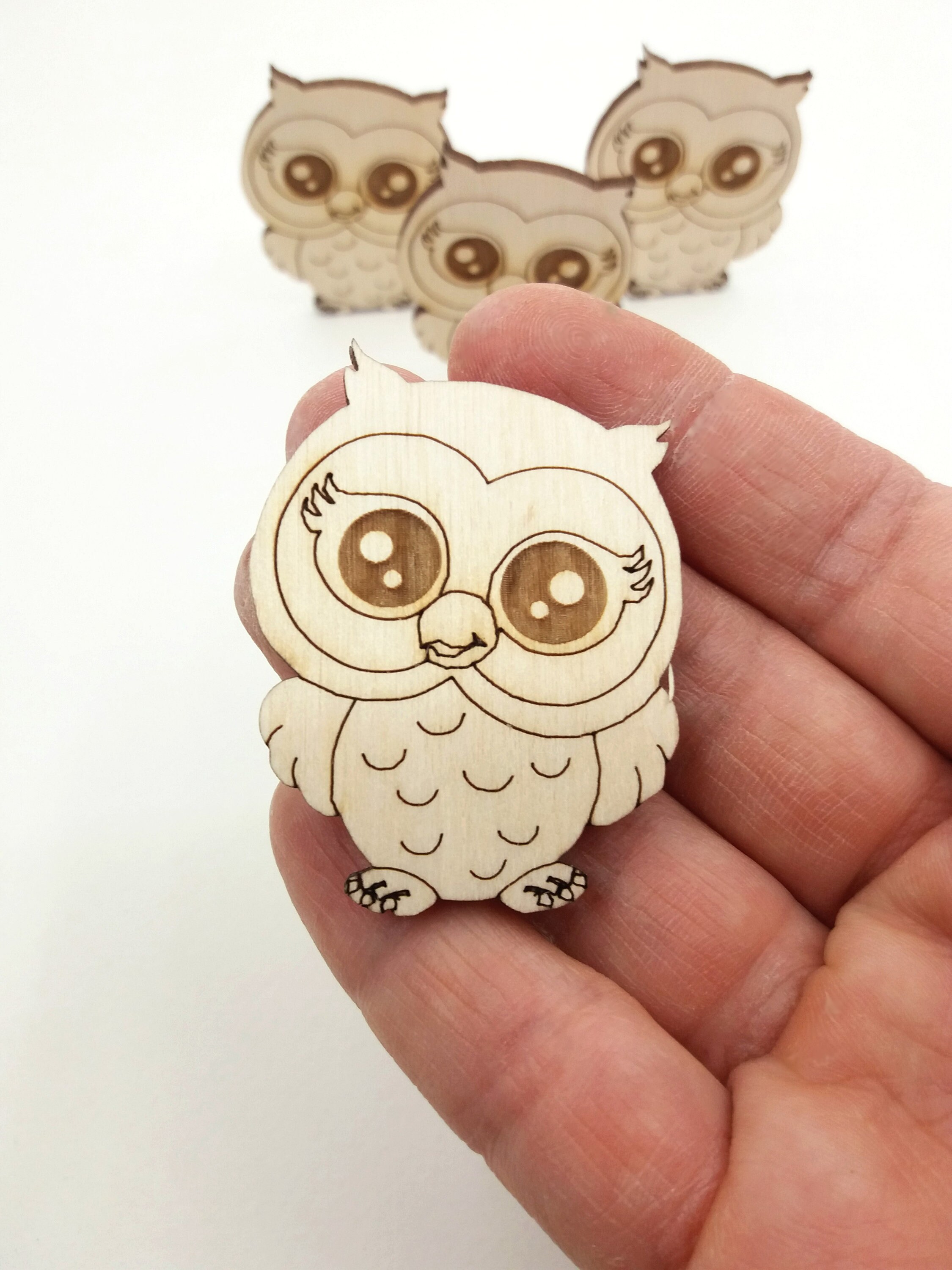 2 Owl Wood Owl Wood Owl Shape Wooden Owl Cutout Shape Etsy