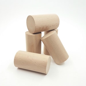 2 Wood Dowel, Craft Wooden Dowel, Unfinished Wood Cylinder, Wooden Cylinders, Natural Unfinished Wood Tubes, Wood Craft, Wood Unfinished Toy