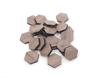 10 Wood Hexagon, Geometric Earring Blanks, Geometric Stud Earrings, Craft Blanks for Jewellery, Wooden Hexagon Stud Earring Laser Cut Shapes