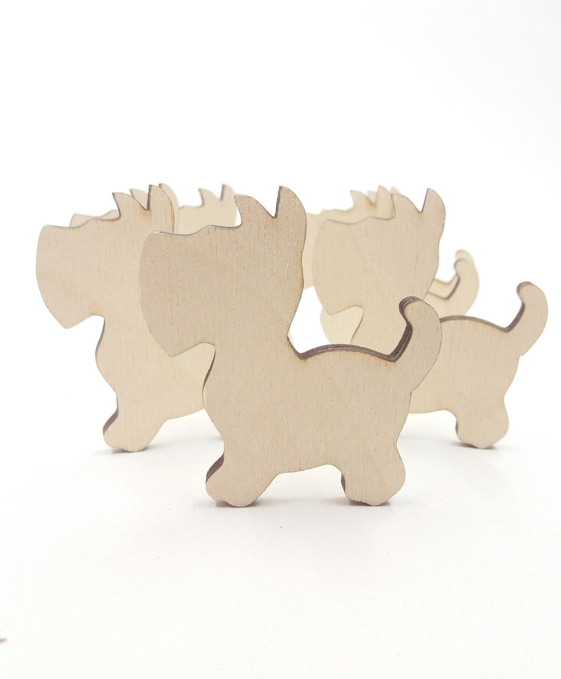 10 Dog Wood Animal Shapes Dog for Crafts Wood Cut Shapes Etsy