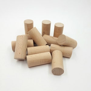 5 Wooden Tubes, Unfinished Wood Tubes, Natural Wooden Tubes, Wood Cylinder, Cylinder Shape Wood Tube, Natural Wood Blocks, Wood Craft, Block