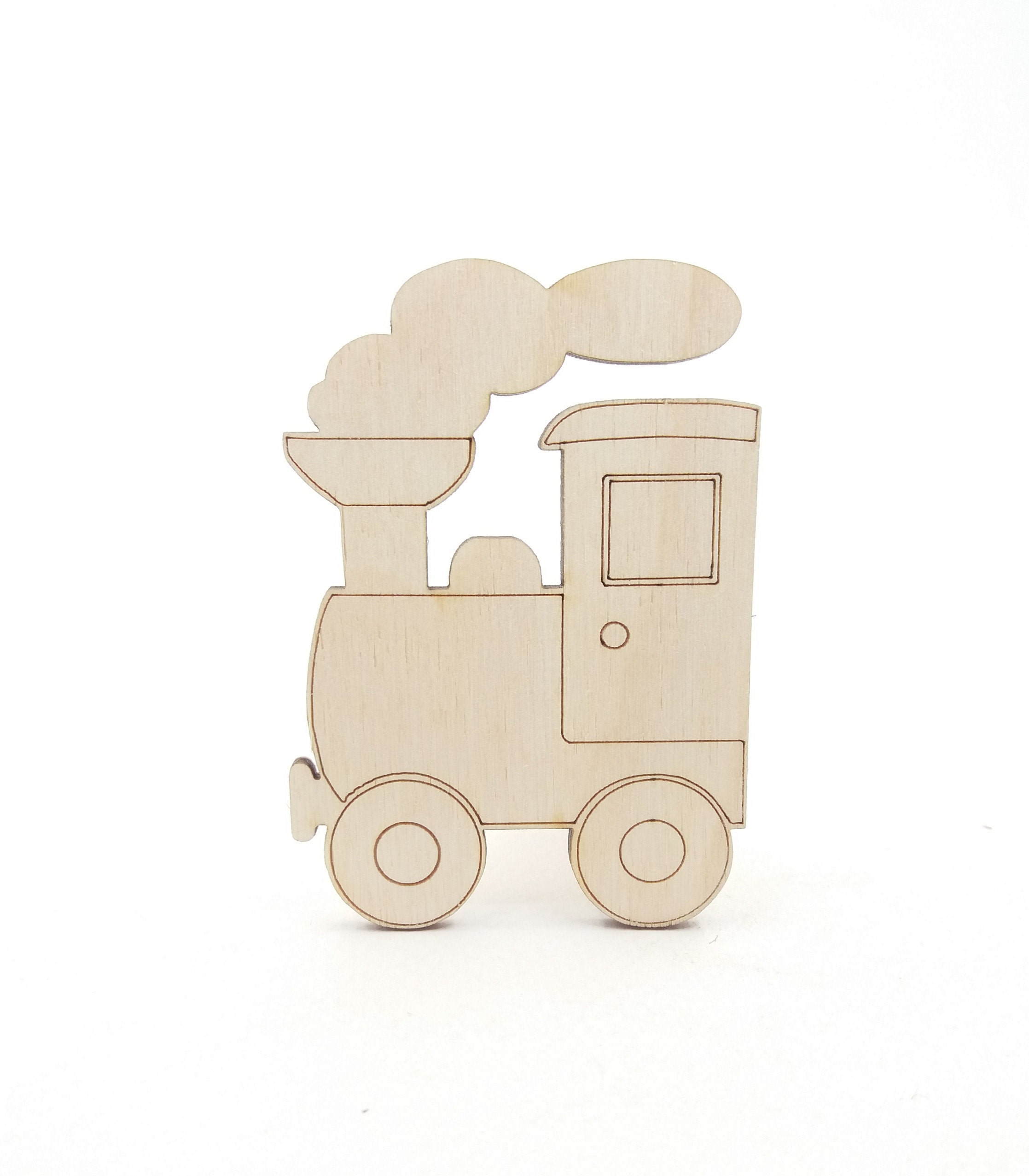 Wood Train Shape for Party Decor, Wooden Train For Crafts and Decoration